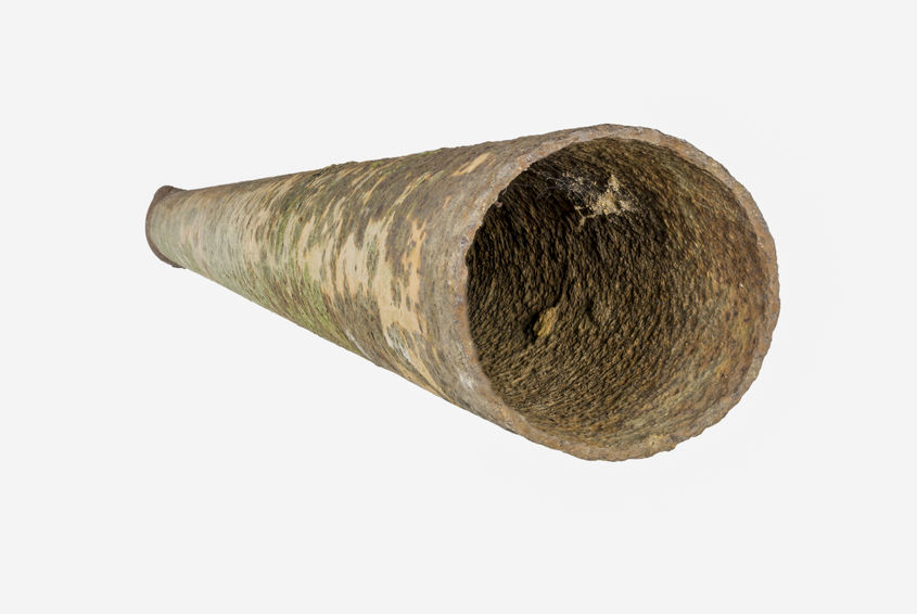 pipe with rust, isolated