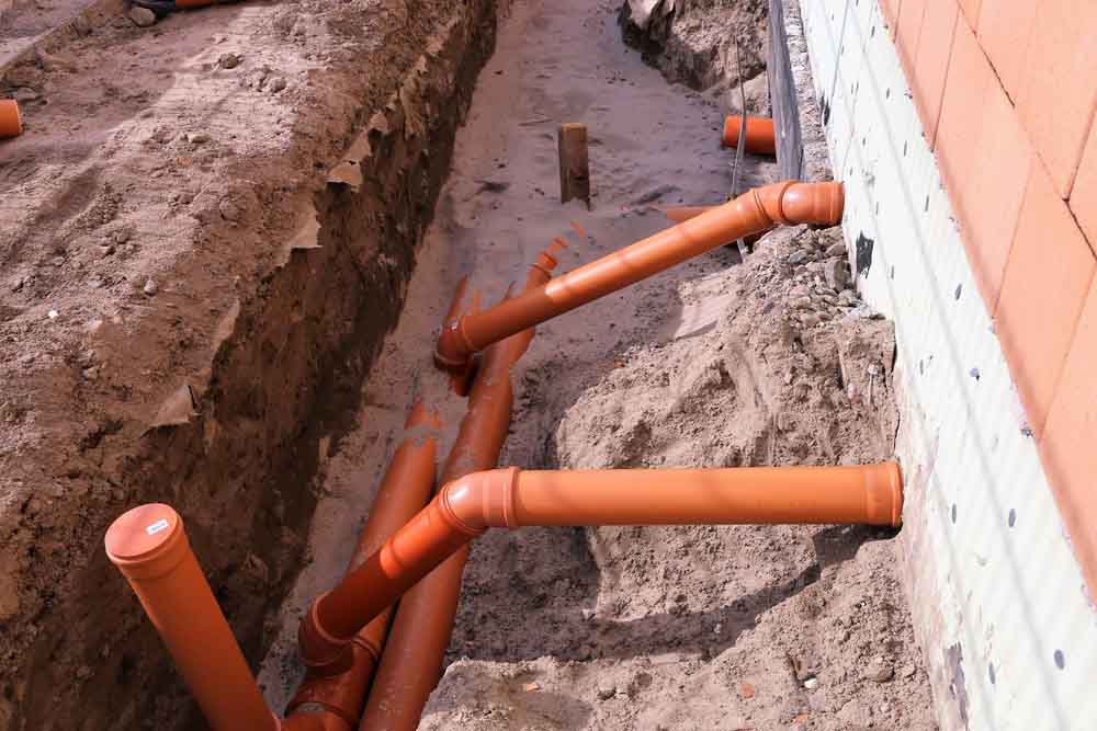Excavated sewer system
