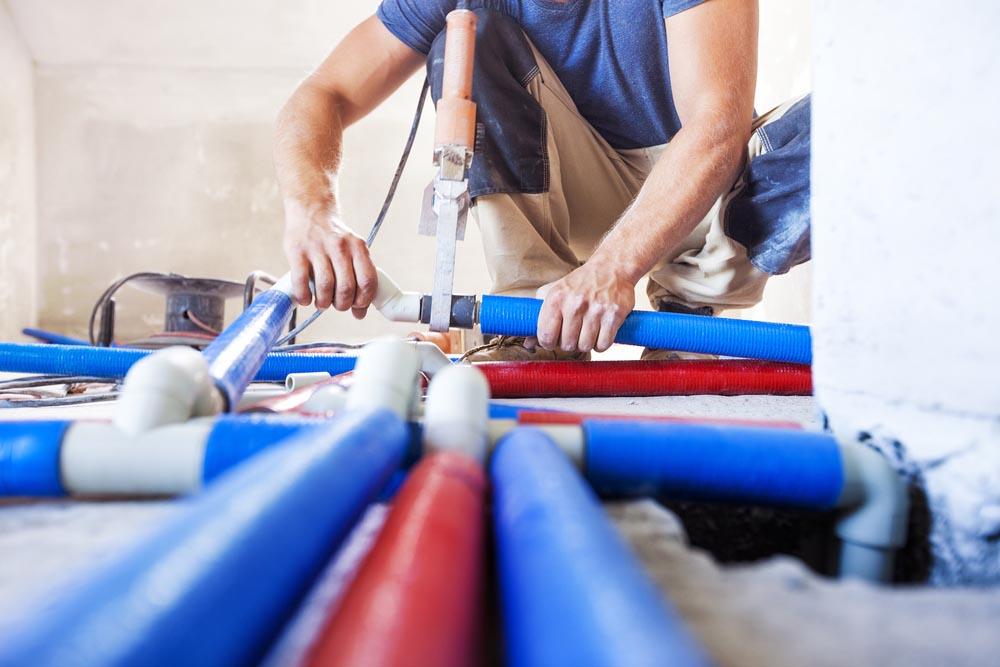 Installing plumbing fixture