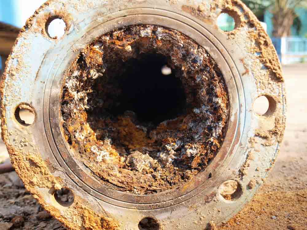 Corroded sewer pipe in Stockdale, CA