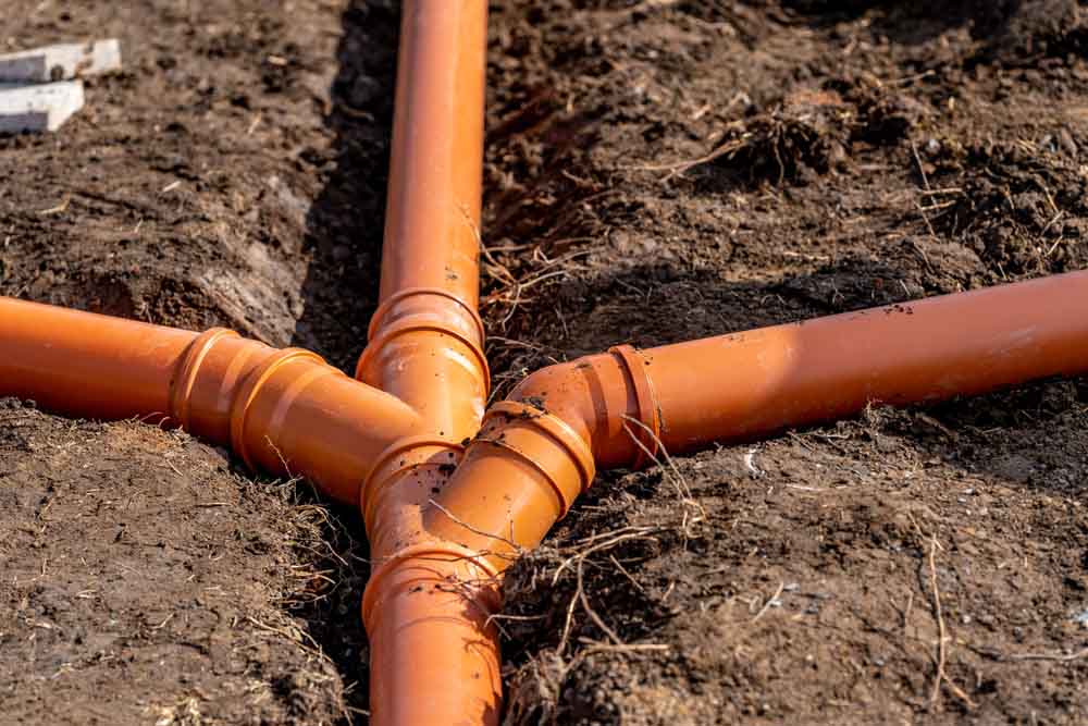 PVC sewer pipes
