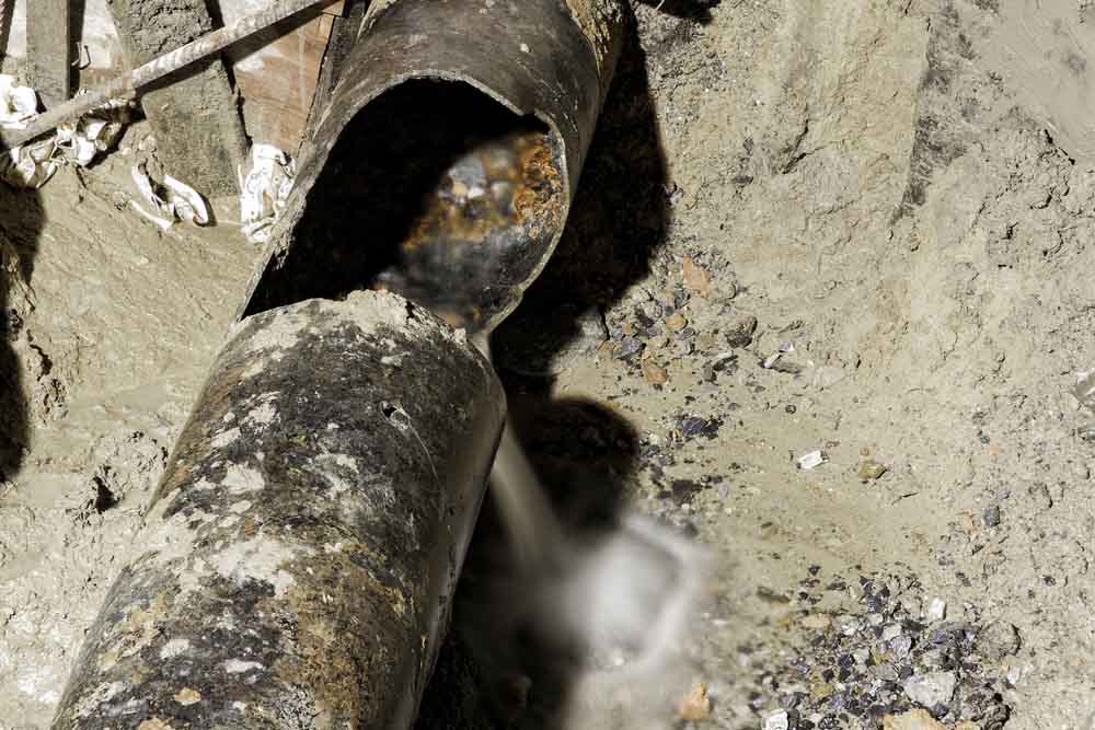 broken cast iron pipe repair Stockdale, CA