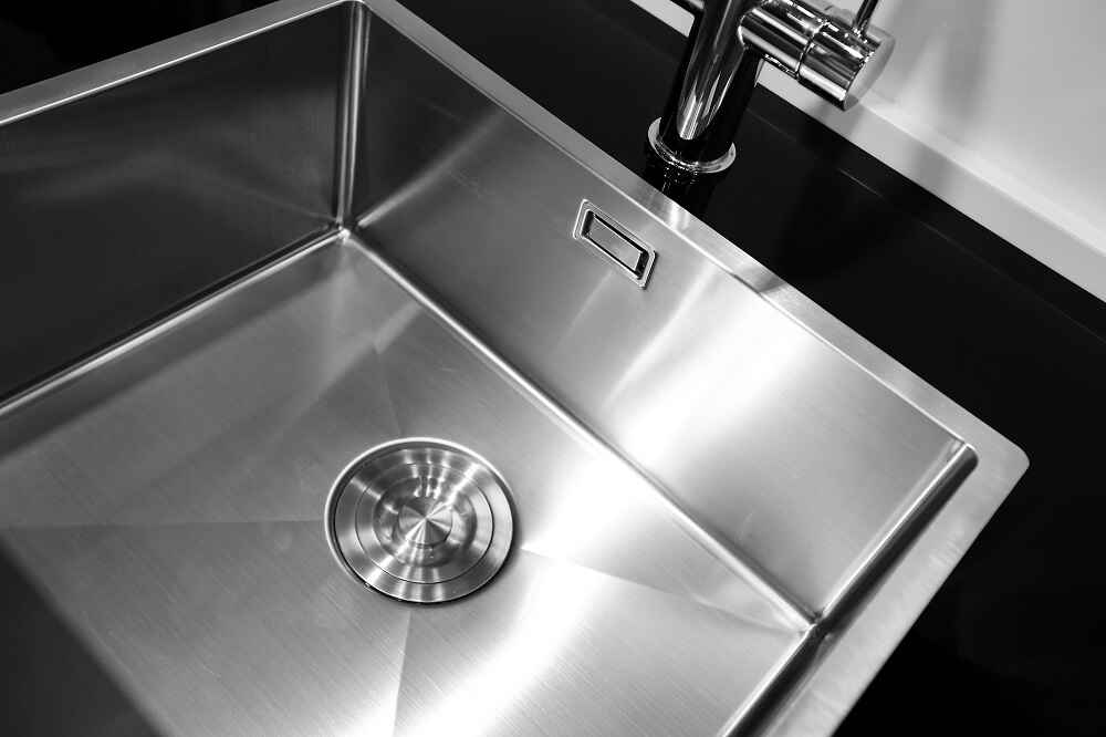 stainless steel sink and faucet