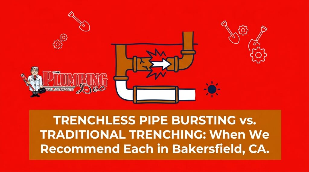 Trenchless Pipe Bursting vs. Traditional Trenching: When We Recommend Each in Bakersfield, CA — featured image