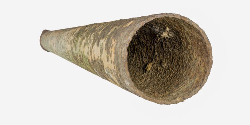 pipe with rust, isolated pipe with rust, isolated