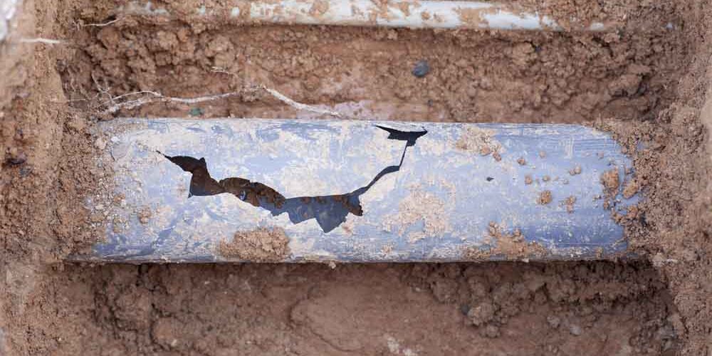 sewer line fissure