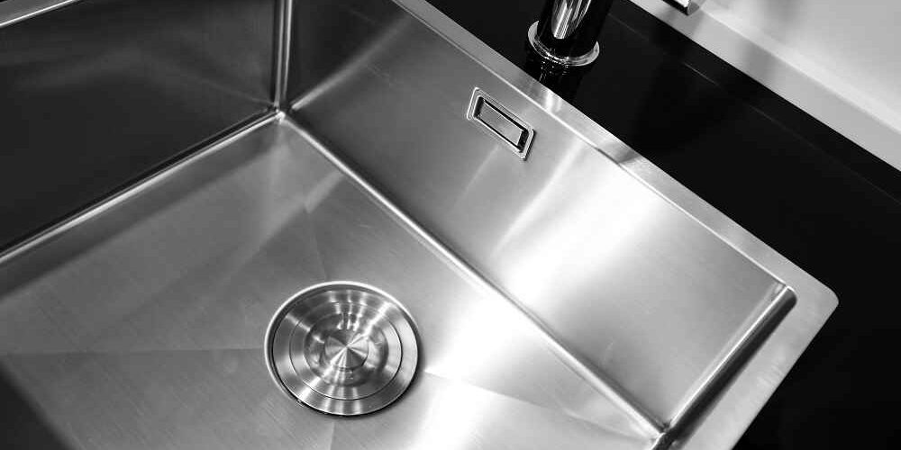 stainless steel sink and faucet