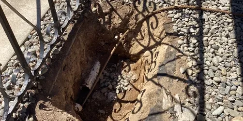 trenchless pipe lining setup