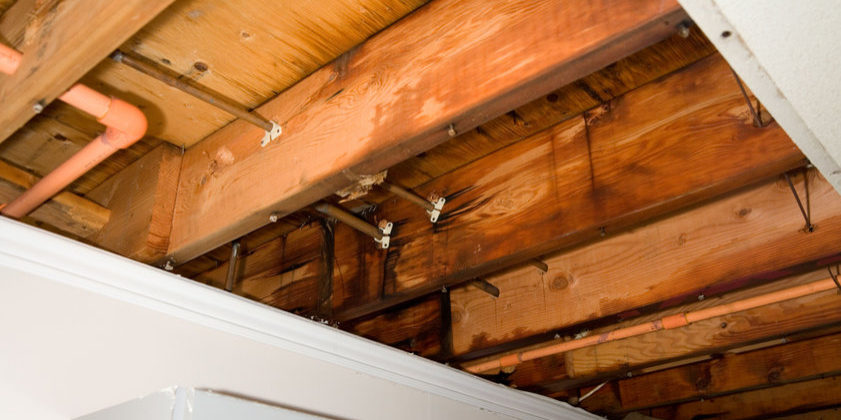 Home Interior Water leaking damage for background Home Interior Water leaking damage for background