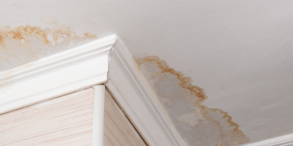 water stains on ceiling